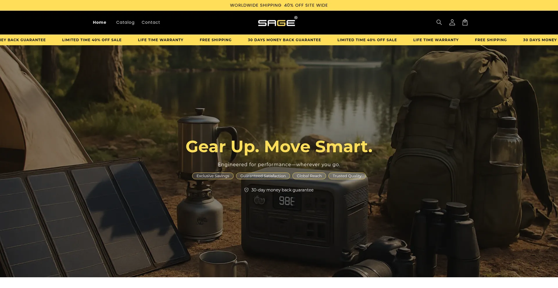 Website screenshot of Sage-tech.store