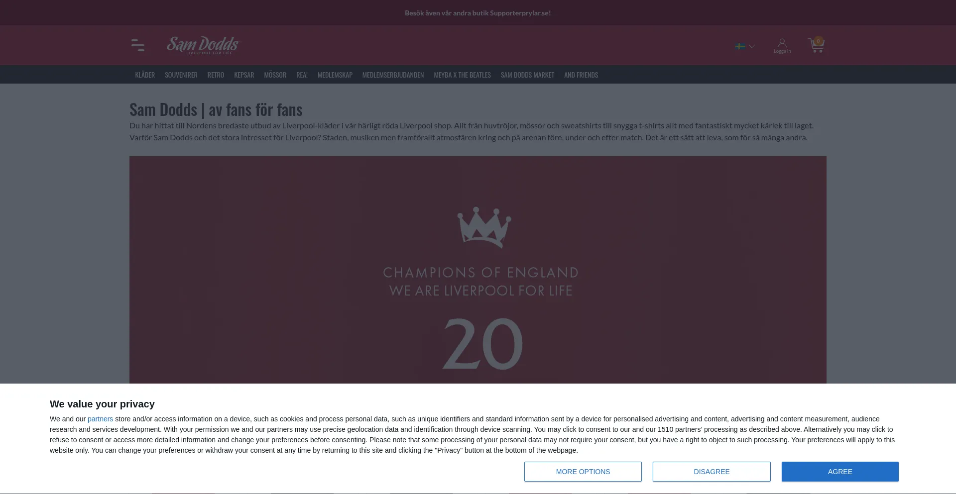 Website screenshot of Samdodds.com