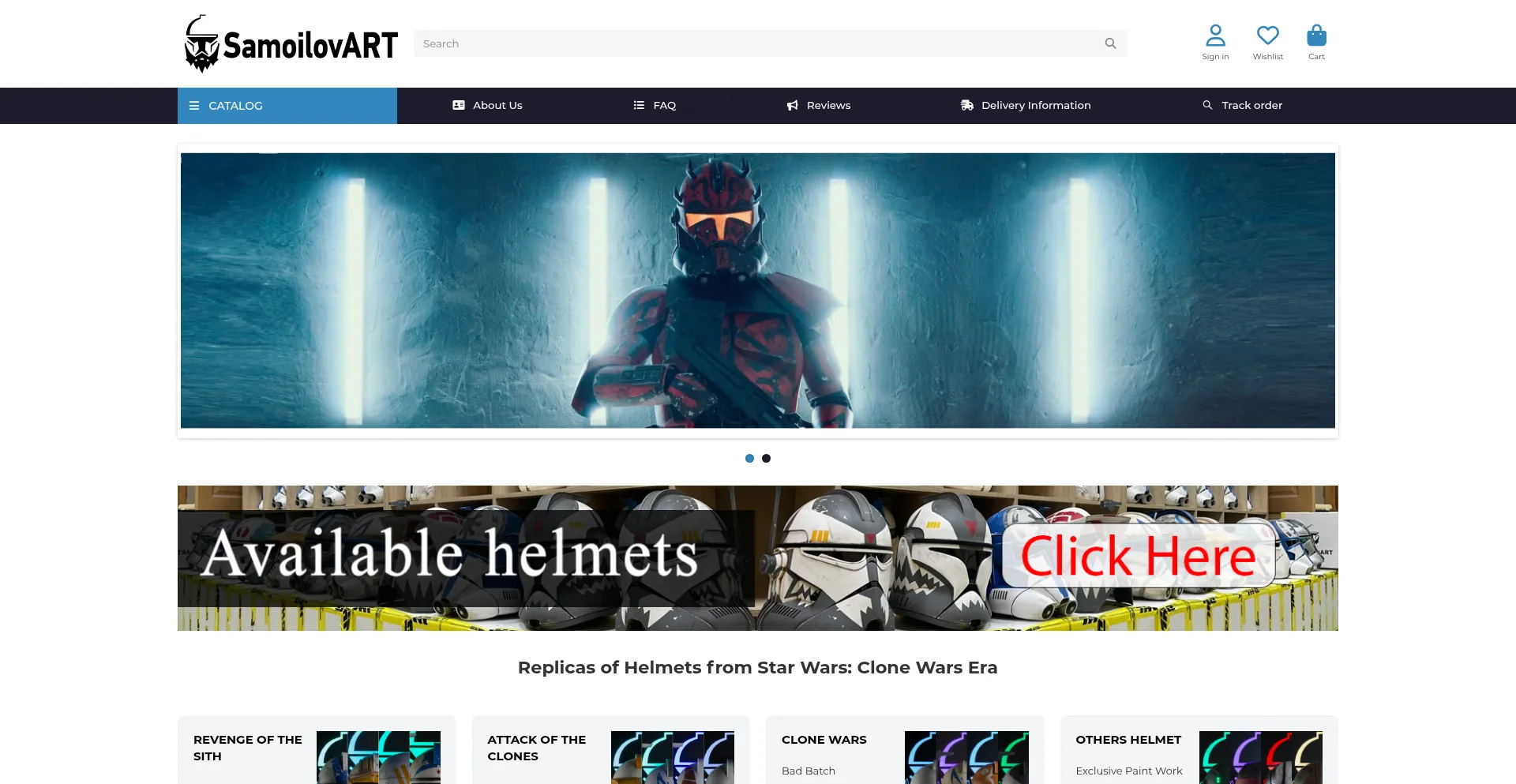 Website screenshot of Samoilovart.com