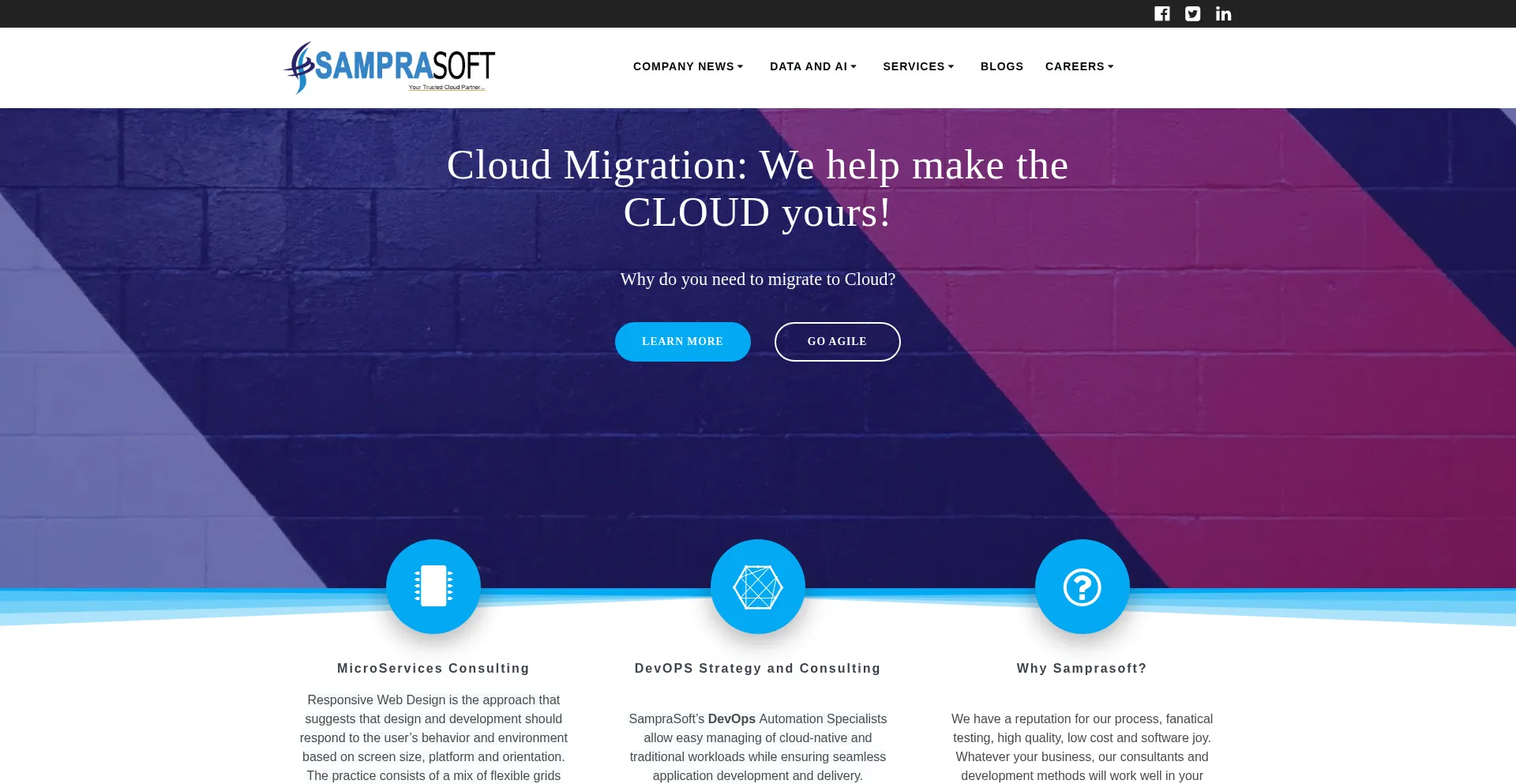Samprasoft.com Screenshot