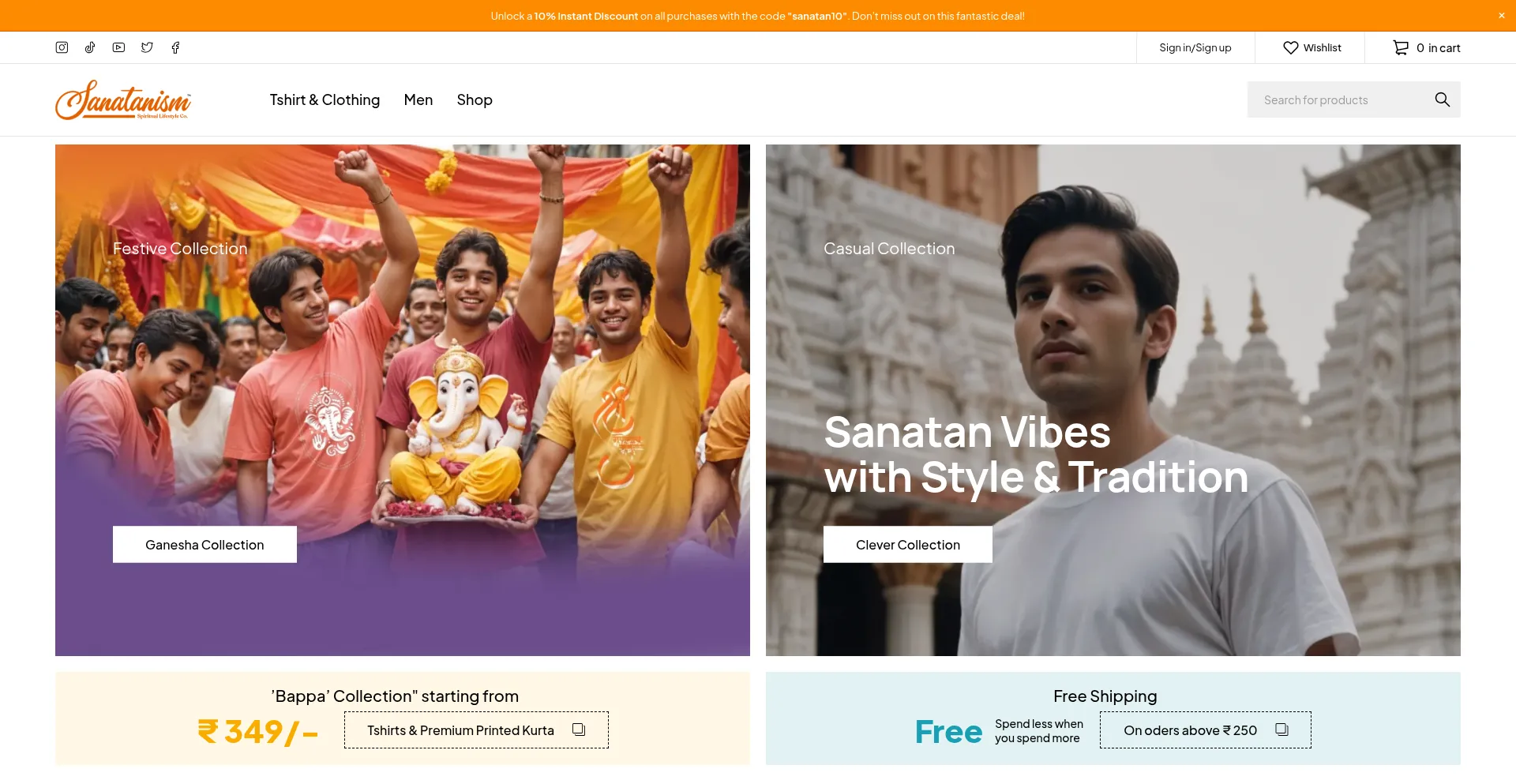 Website screenshot of Sanatanism.in