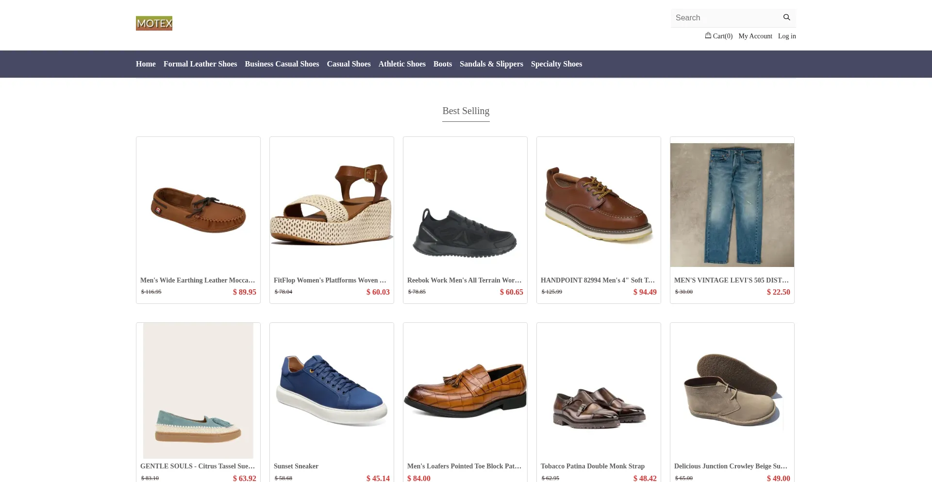 Website screenshot of Sandalsry.com