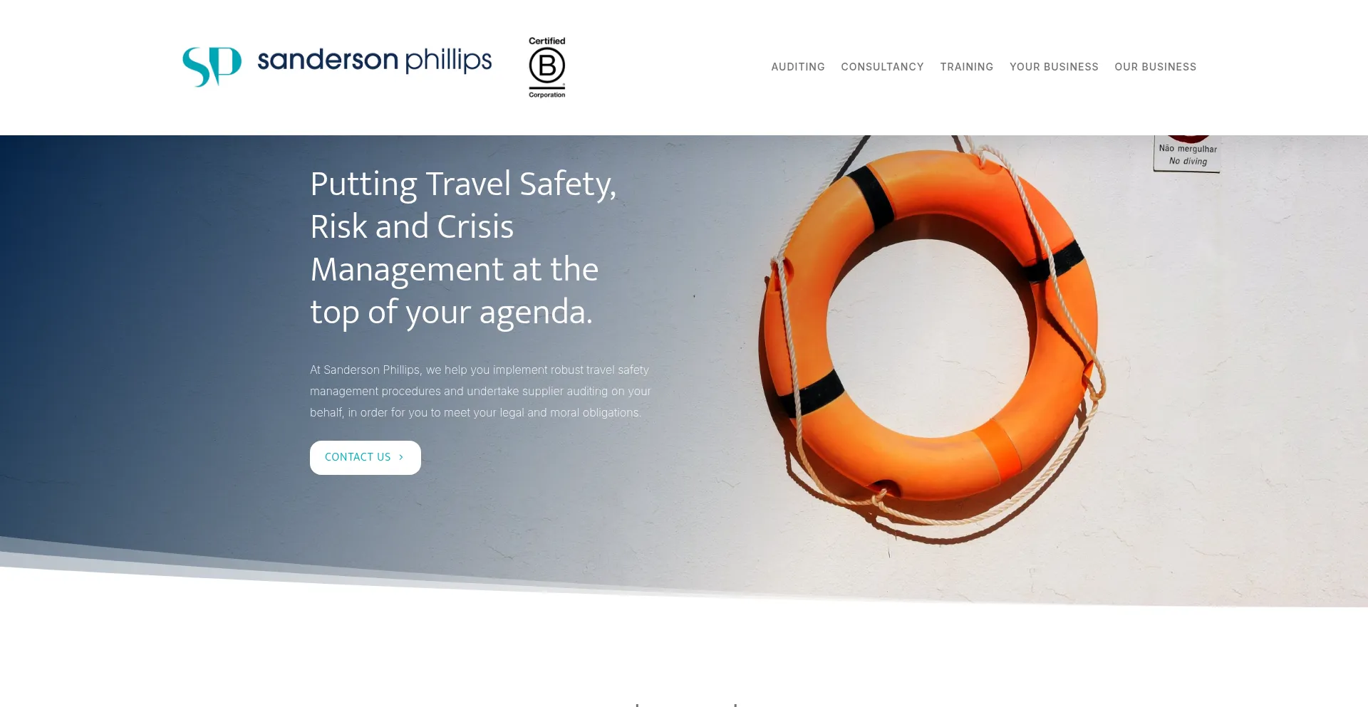 Website screenshot of Sandersonphillips.co.uk