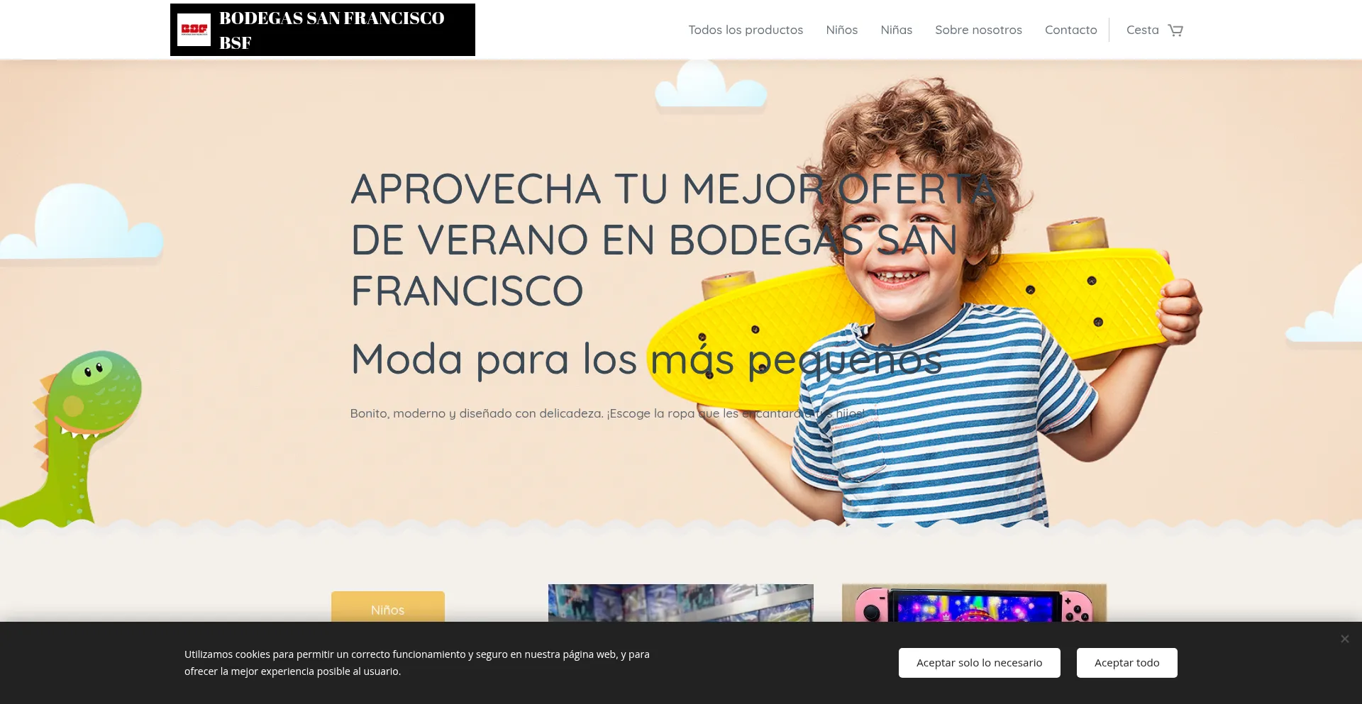 Website screenshot of Sanfranciscobsfbodegas.webnode.cl