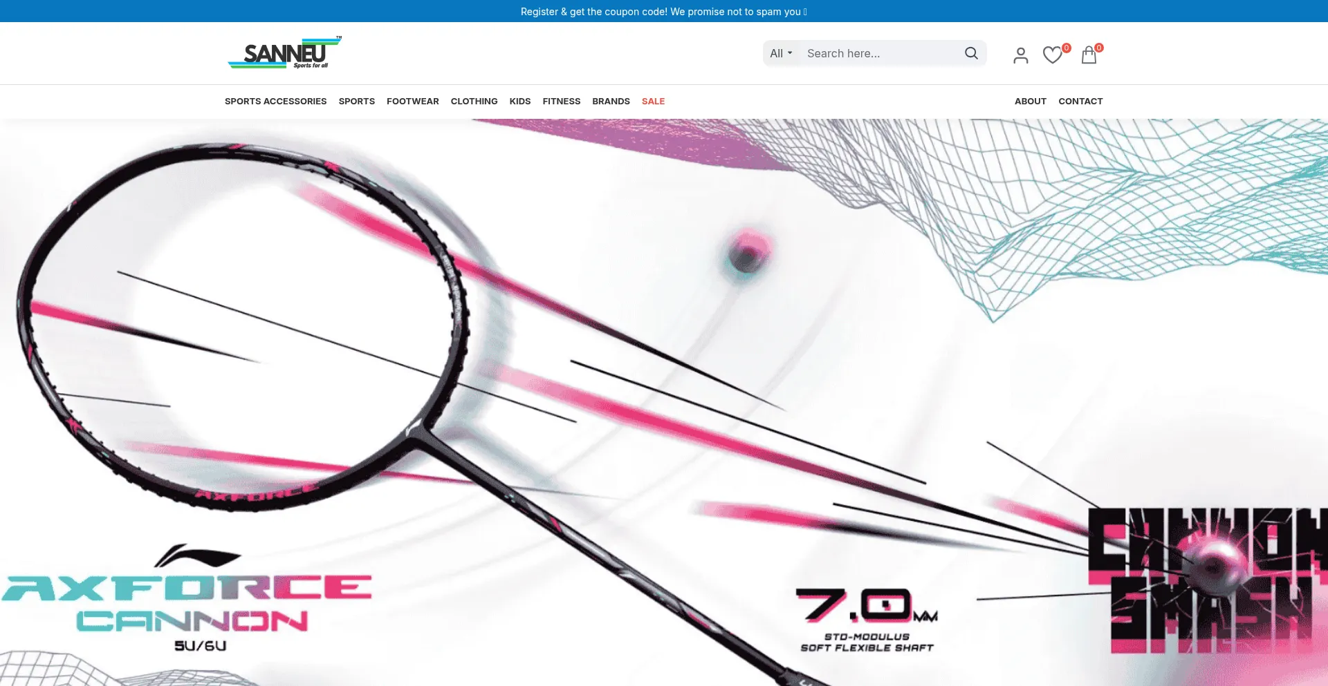 Website screenshot of Sanneu.com
