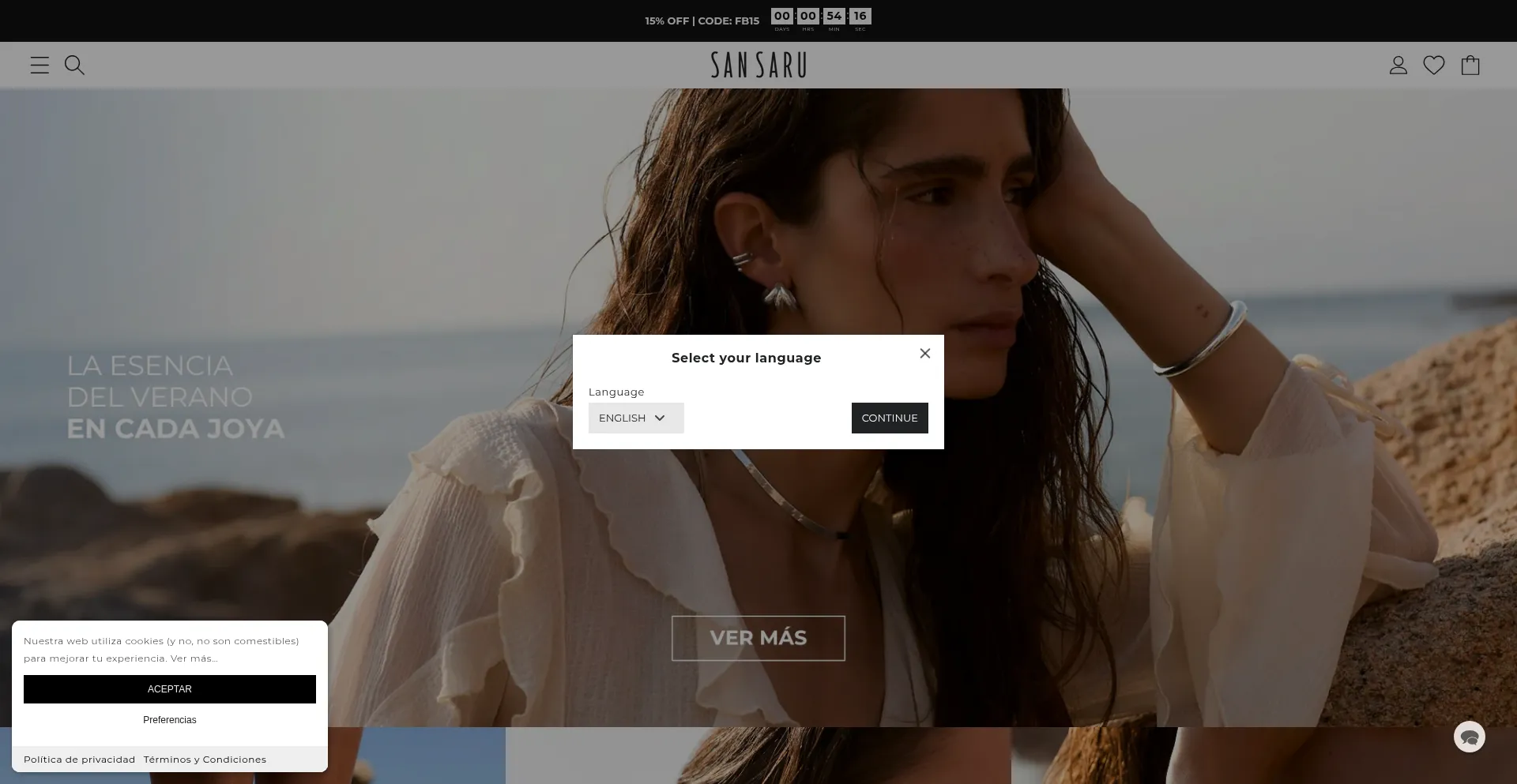 Website screenshot of Sansarushop.com