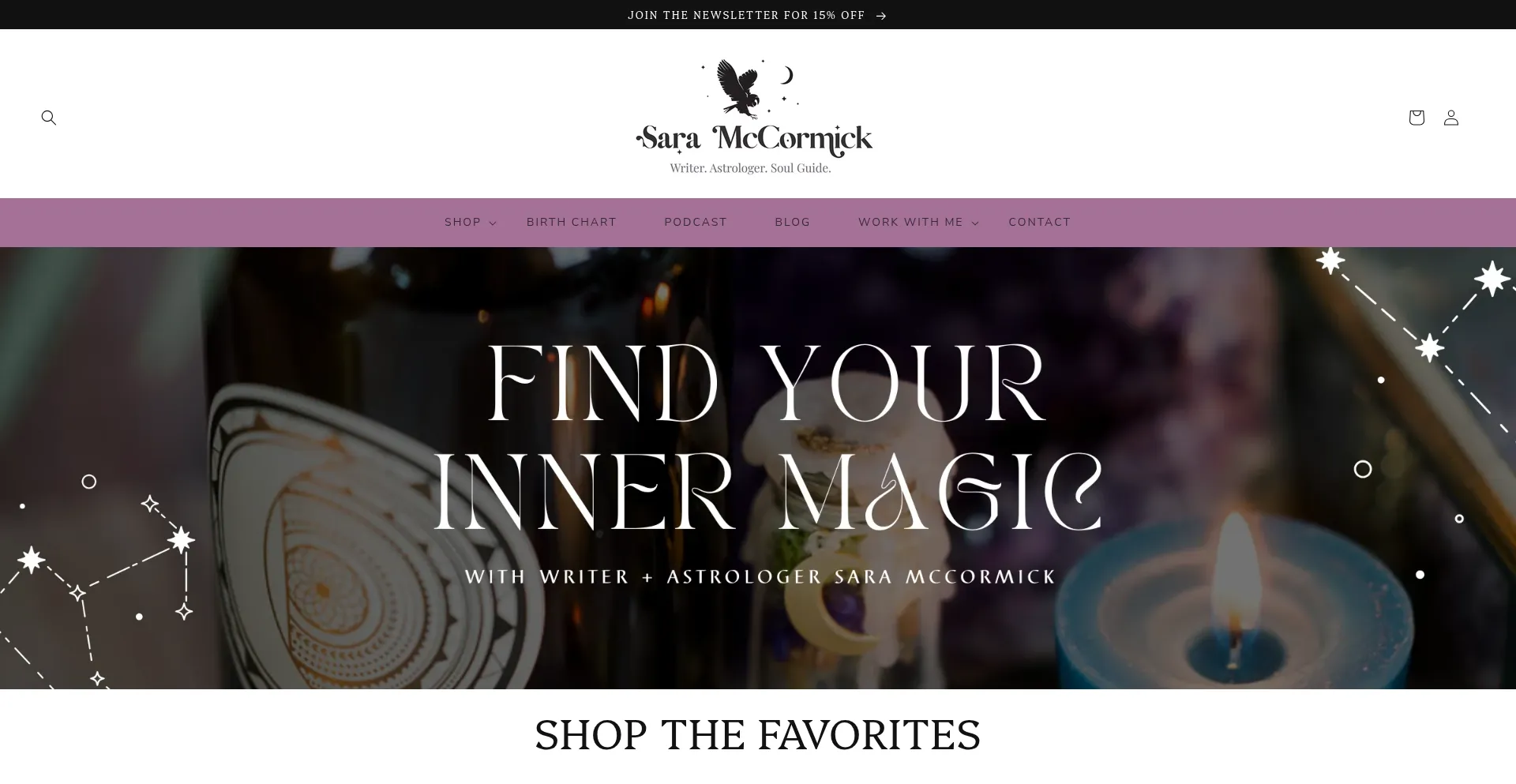 Website screenshot of Saramccormick.com