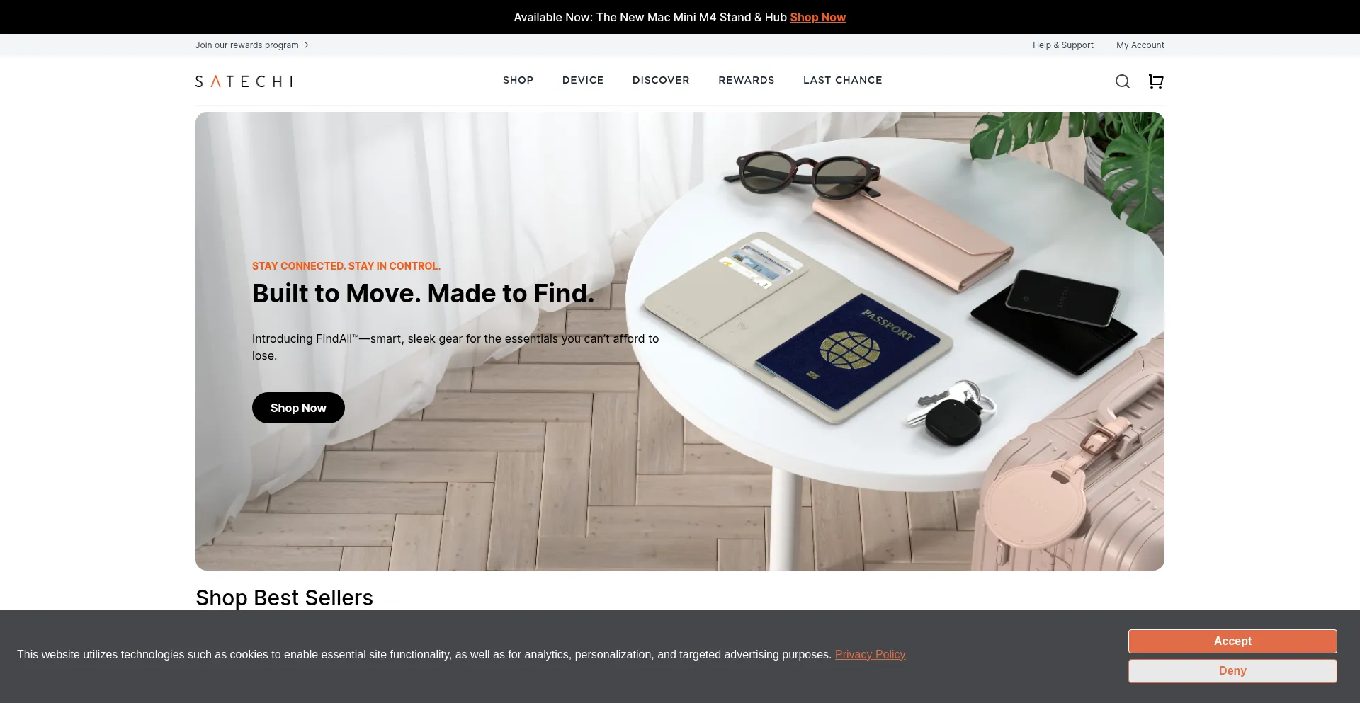 Website screenshot of Satechi.net