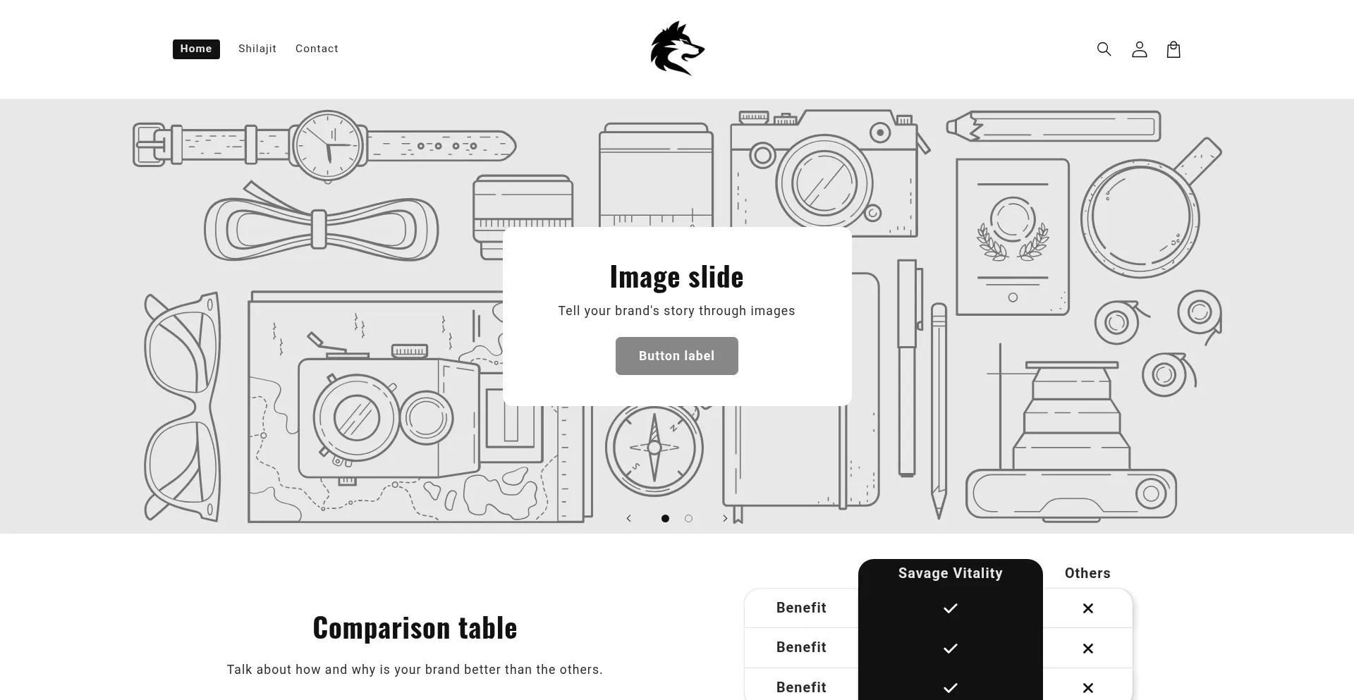 Website screenshot of Savagevitality.com