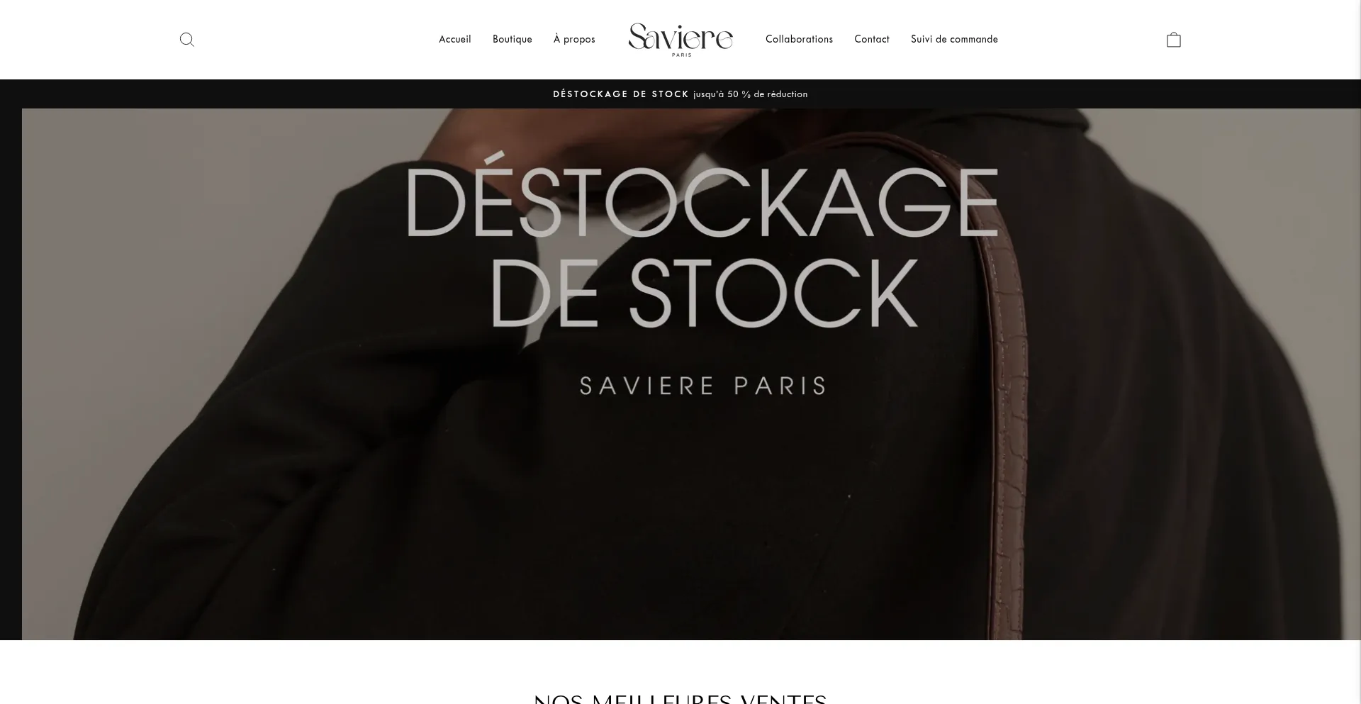 Website screenshot of Saviere-paris.com