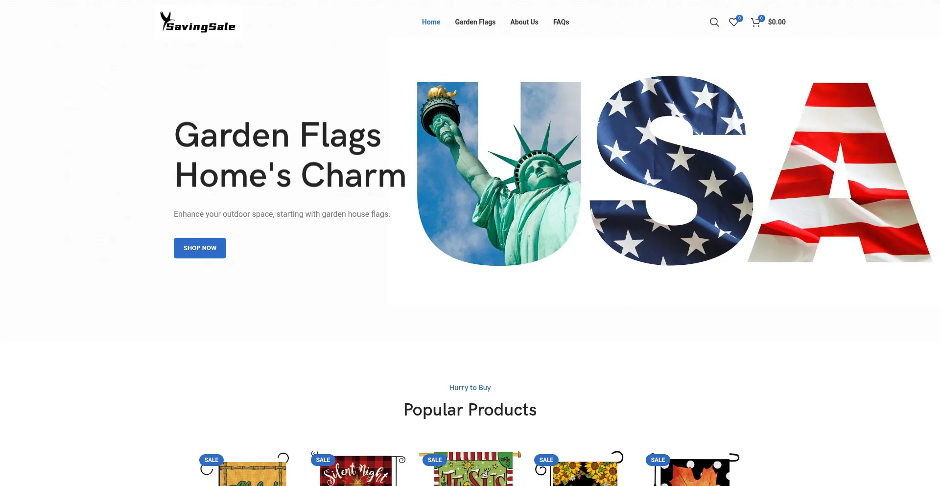 Website screenshot of Savingsale.shop