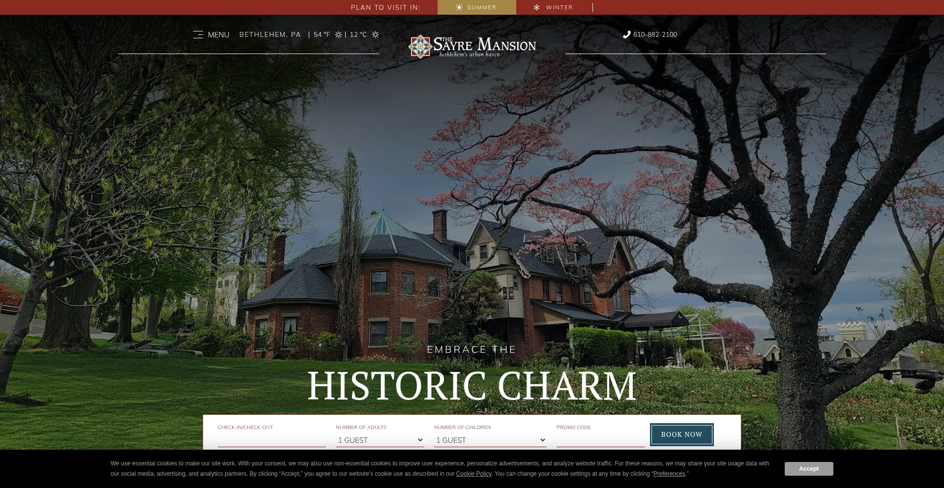 Sayremansion.com Screenshot