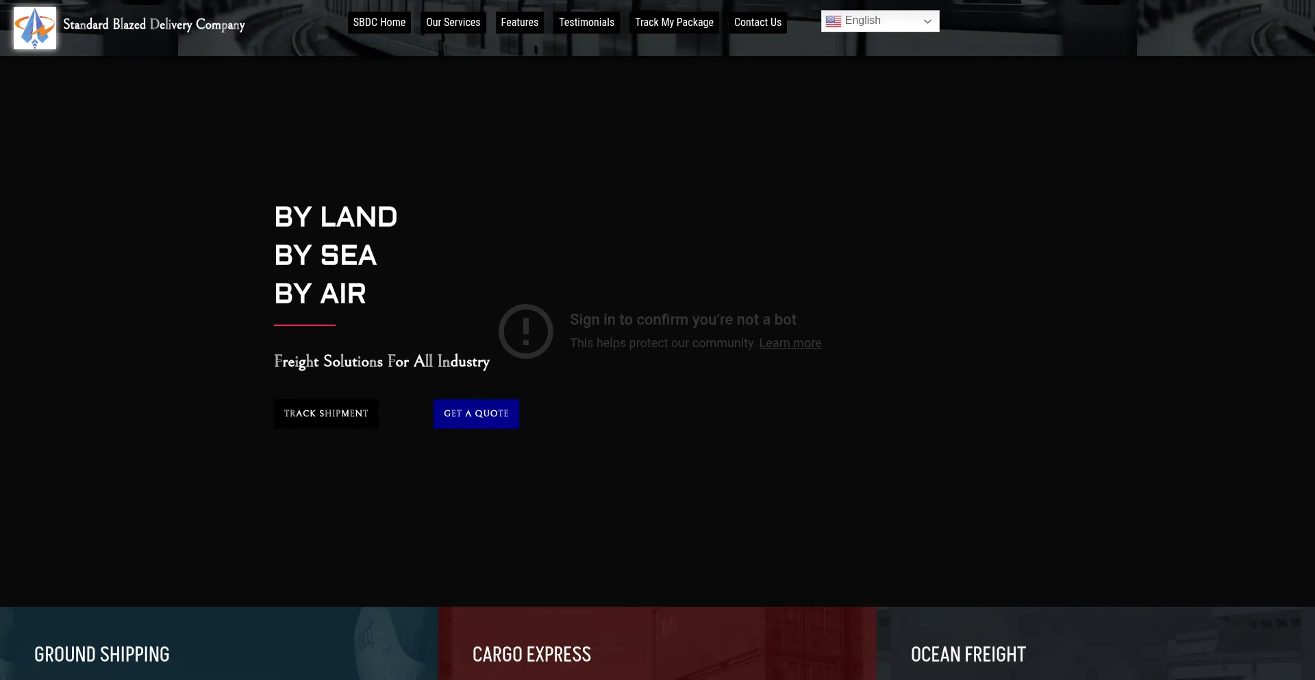 Website screenshot of Sbdconline.com