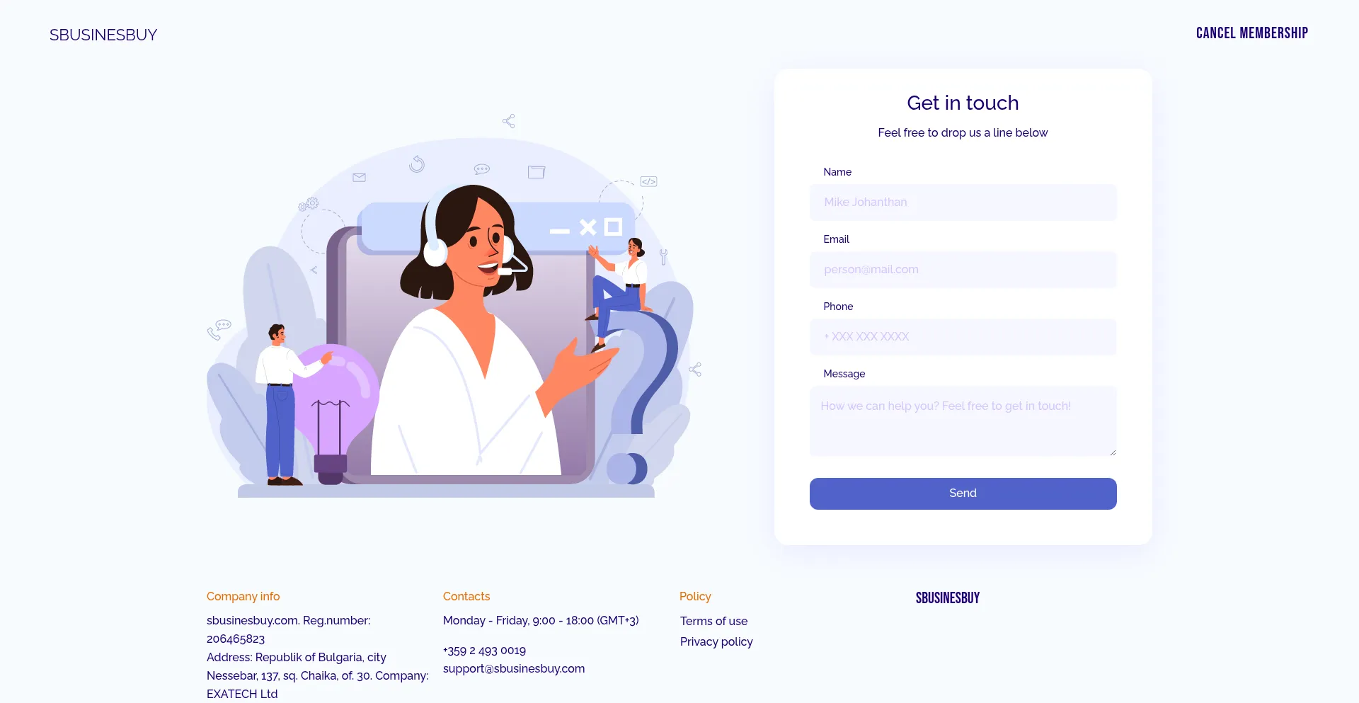Website screenshot of Sbusinesbuy.com