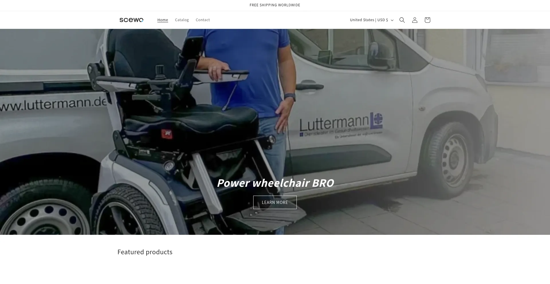 Website screenshot of Scewo.pro