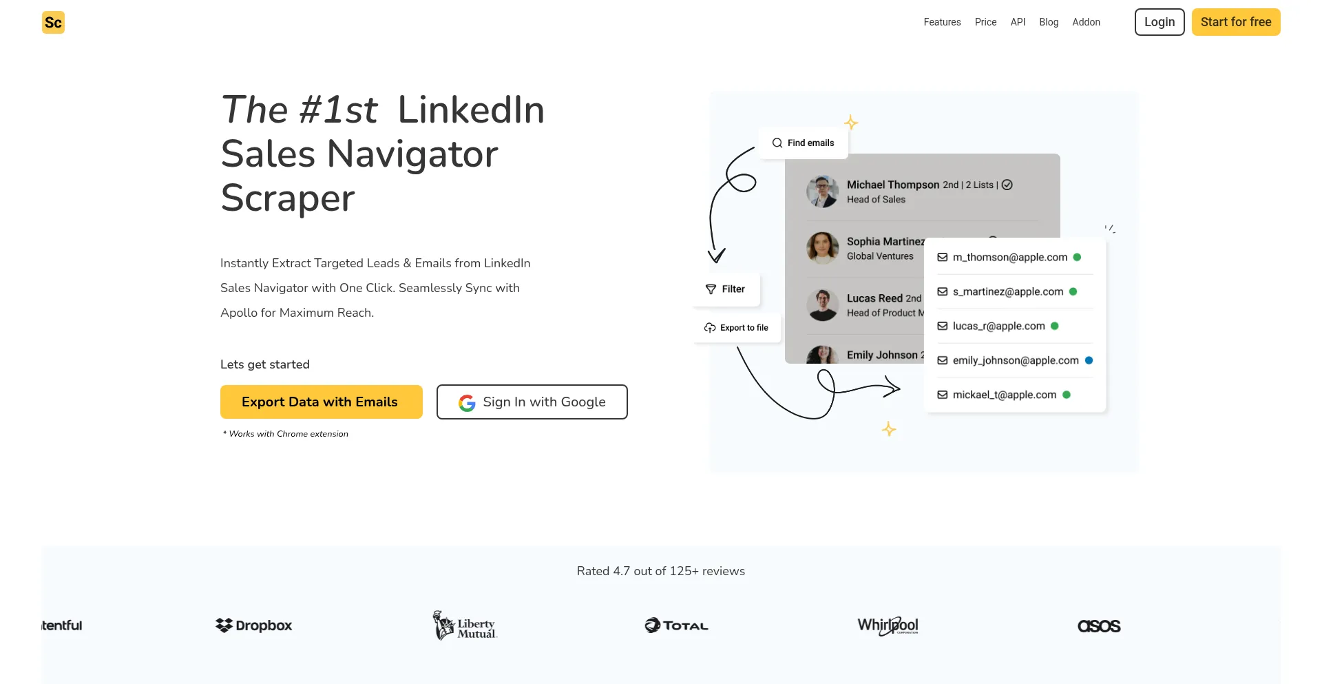 Website screenshot of Scrupp.com