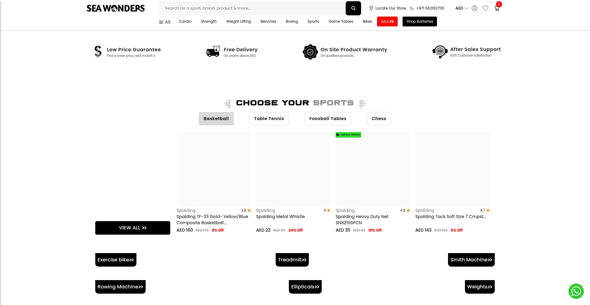 Website screenshot of Sea-wonders.com