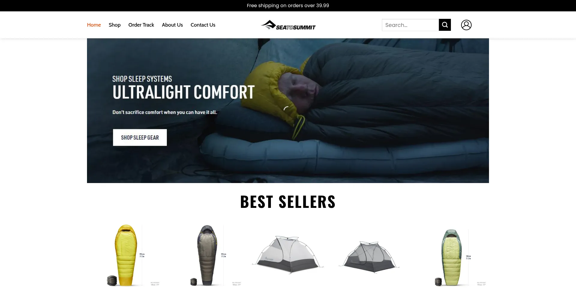 Website screenshot of Seatosummits.shop