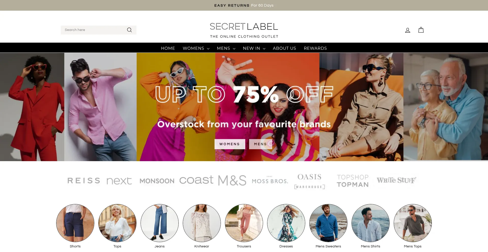 Website screenshot of Secretlabel.co.uk