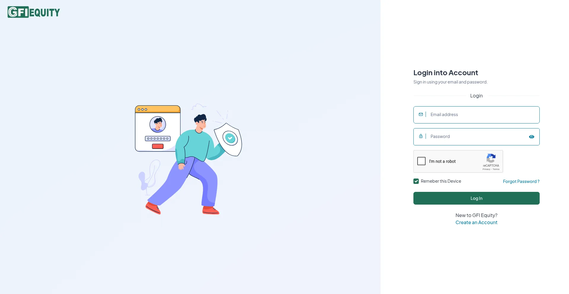 Website screenshot of Secure.gfi-equity.ltd