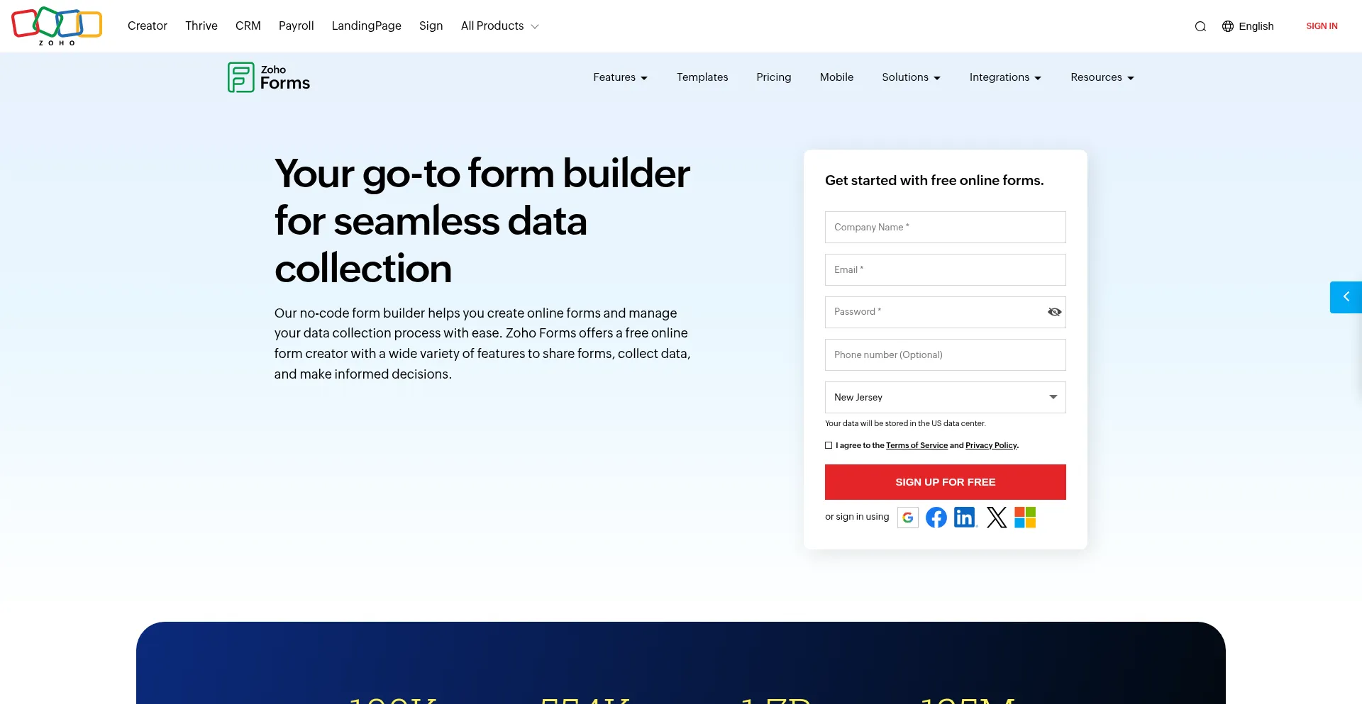 Website screenshot of Secureform.cncintel.com