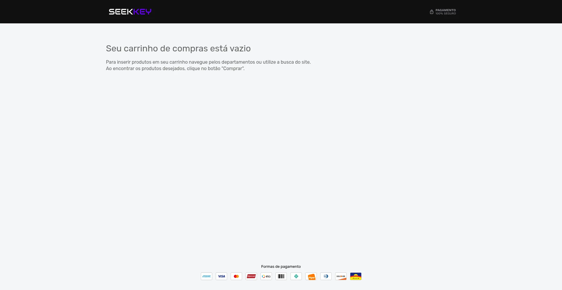 Website screenshot of Seguro.seekkey.store