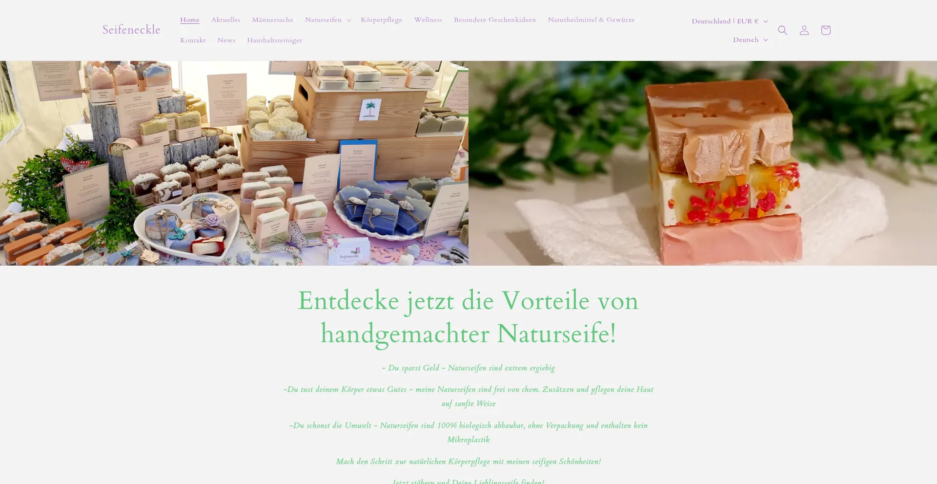 Website screenshot of Seifeneckle.de
