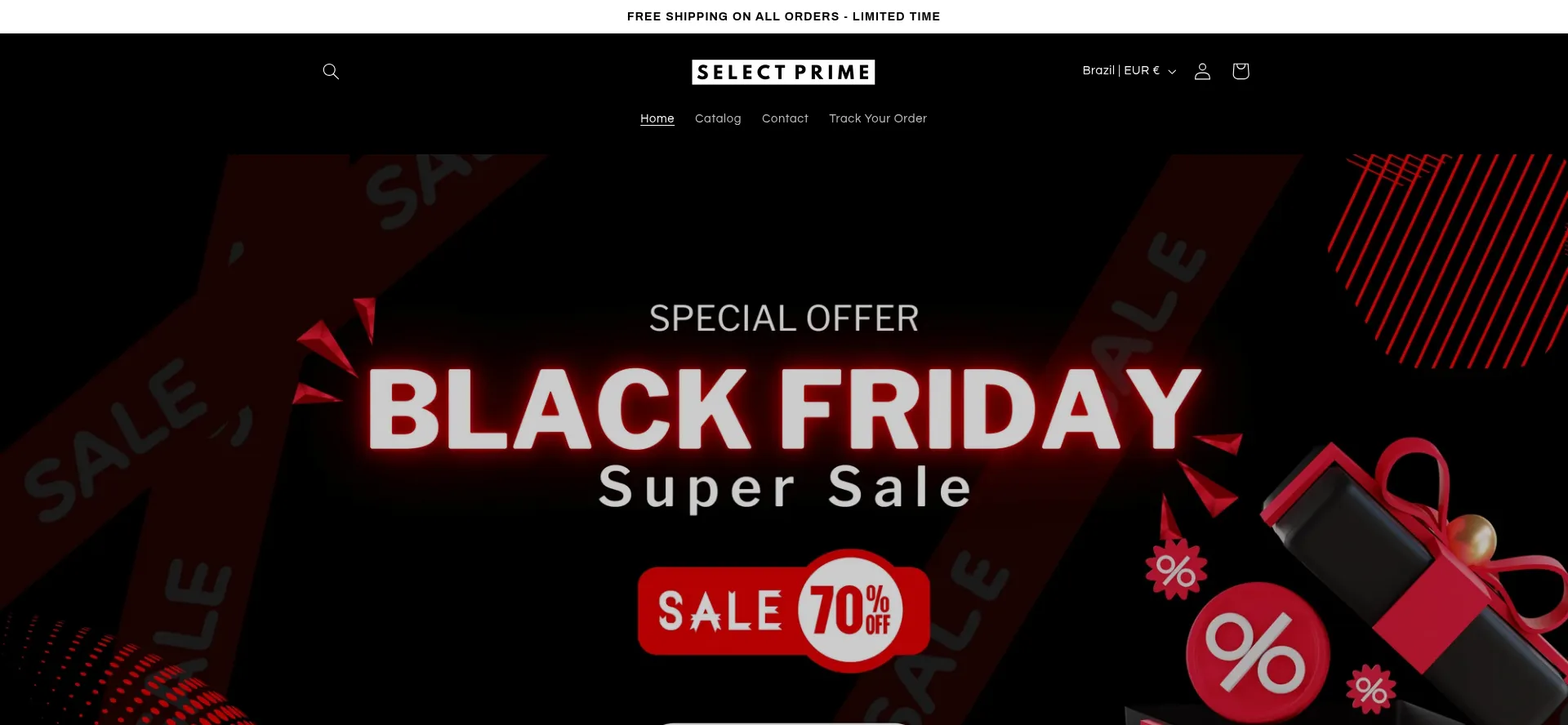 Website screenshot of Selectprime.store