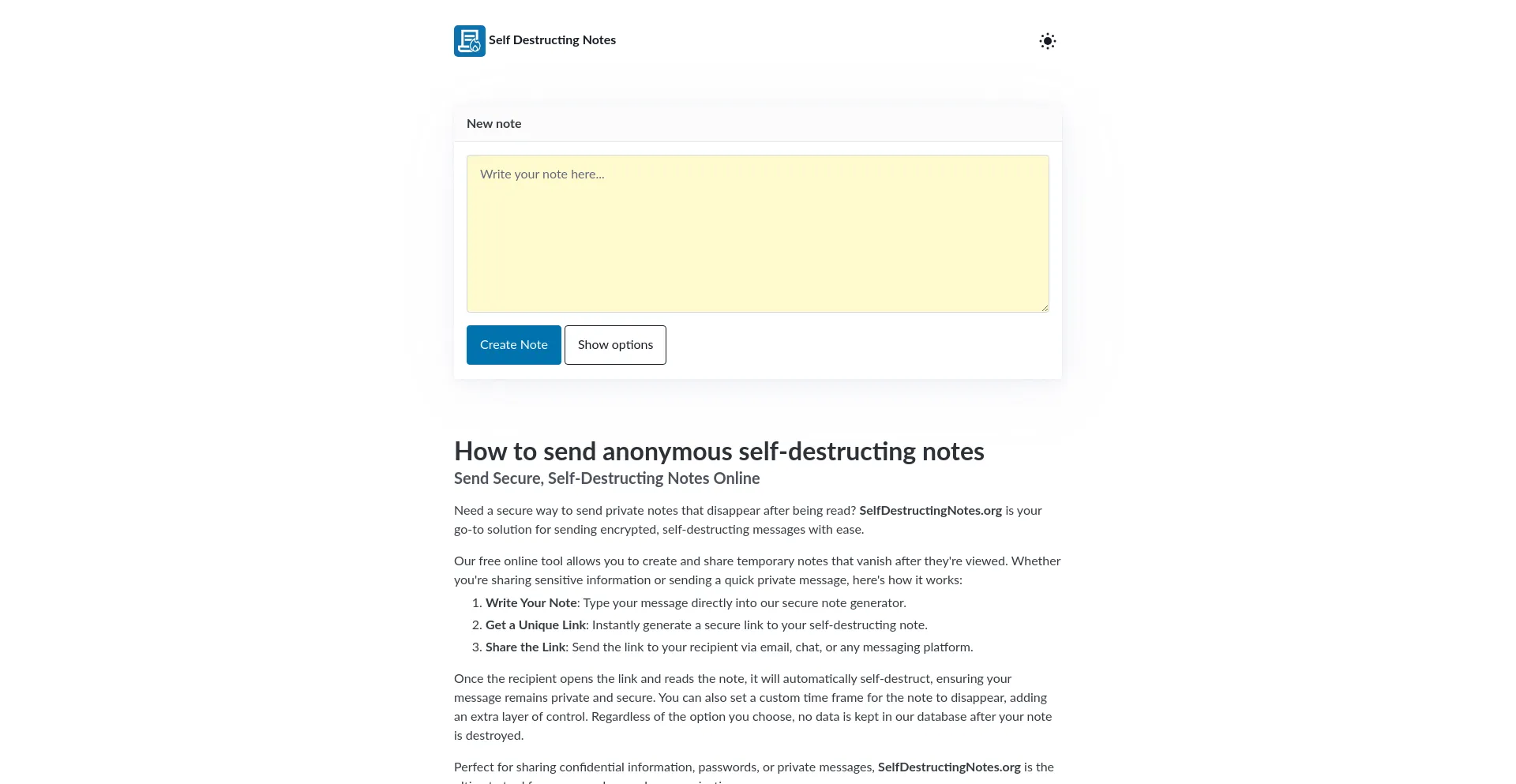 Selfdestructingnotes.org