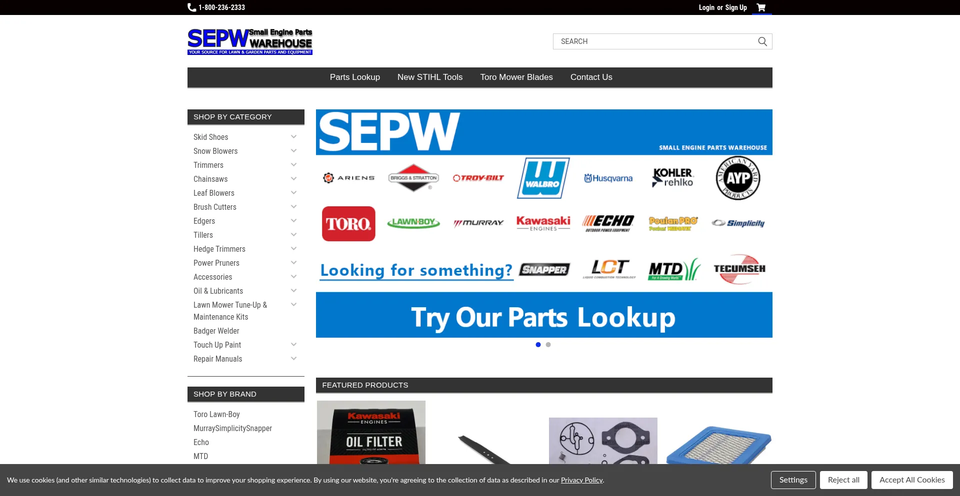 Website screenshot of Sepw.com