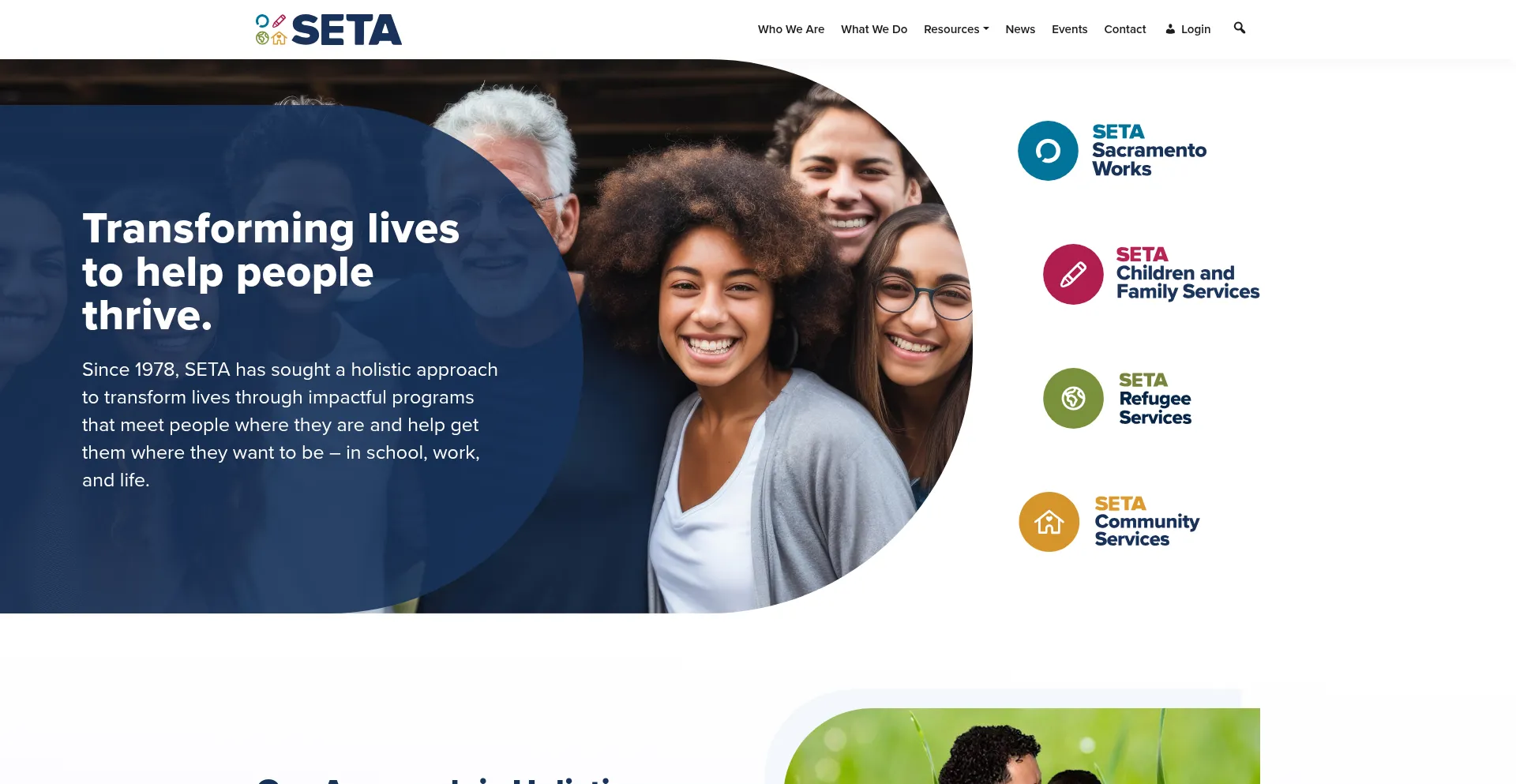 Website screenshot of Seta.net