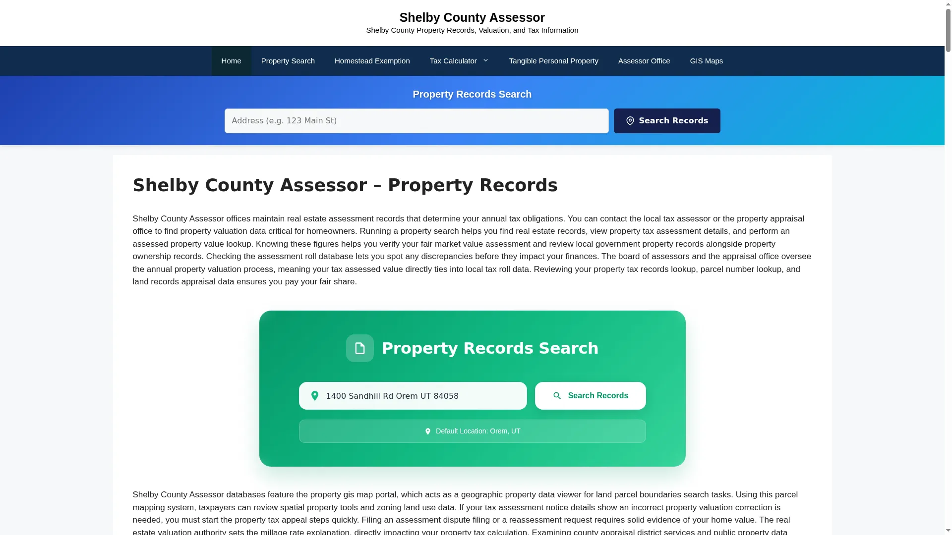 Shelbycountyassessor.org
