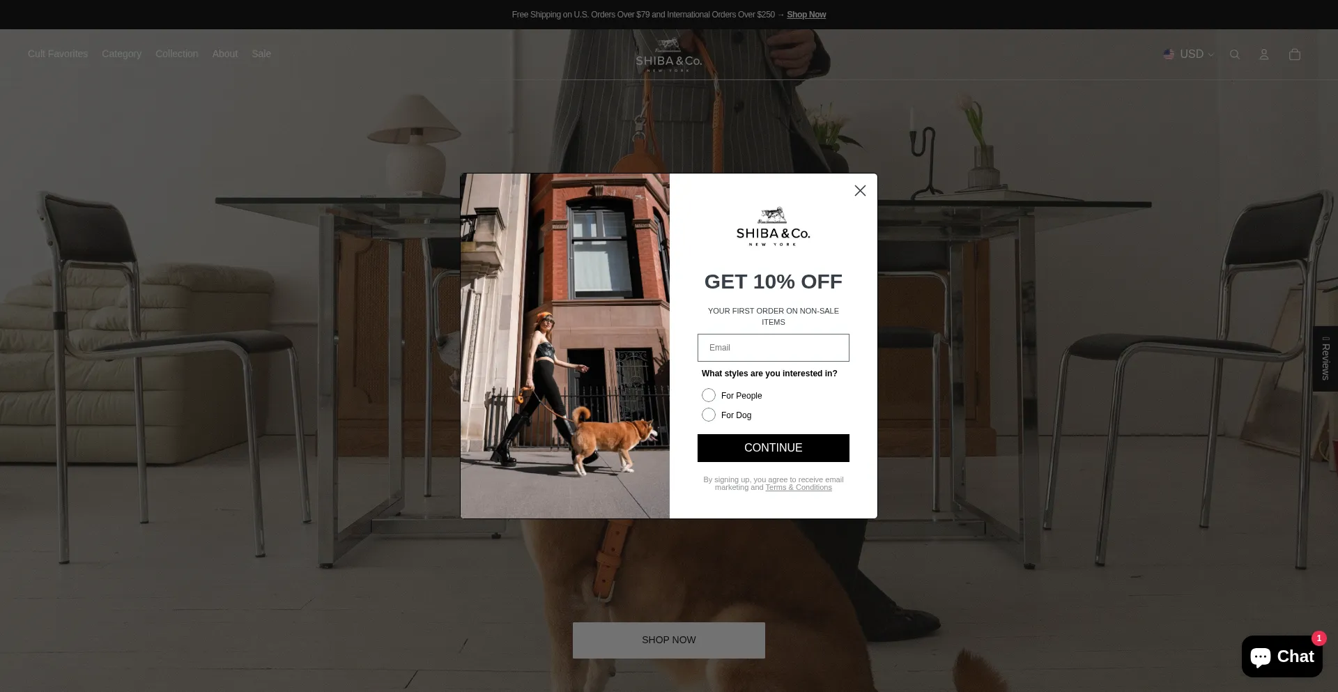 Website screenshot of Shibandco.com