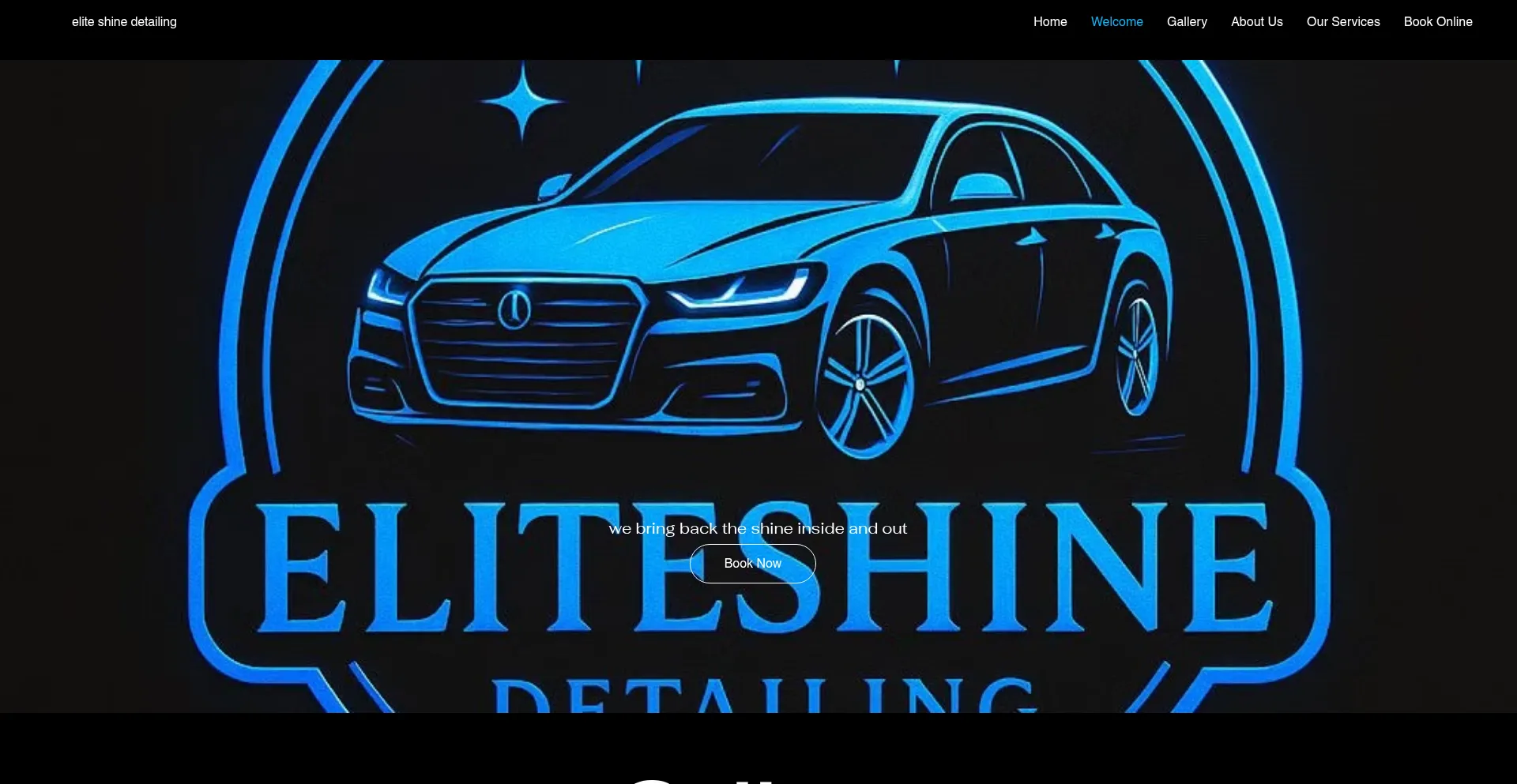 Website screenshot of Shinelitedetailing.net