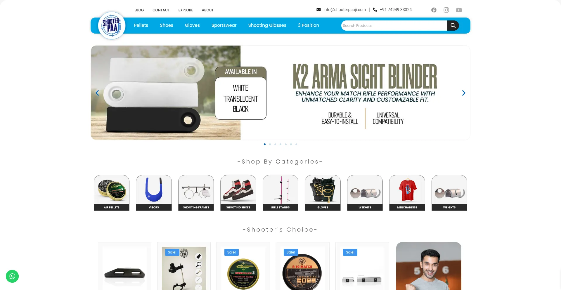 Website screenshot of Shooterpaaji.com