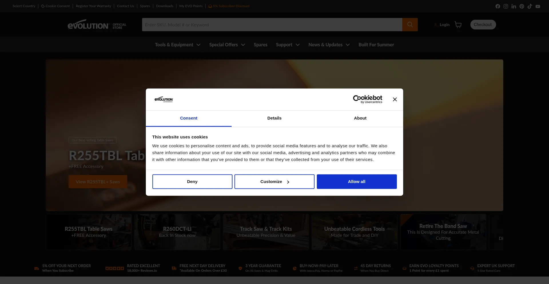 Shop.evolutionpowertools.com é Seguro e Confiável?