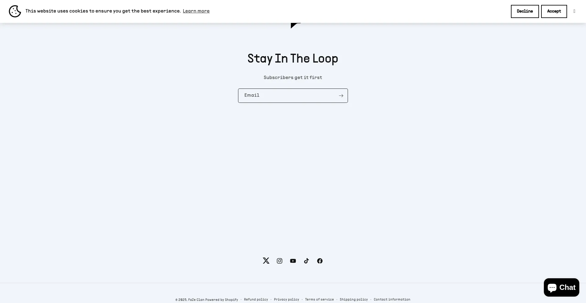 Shop.fazeclan.com Screenshot