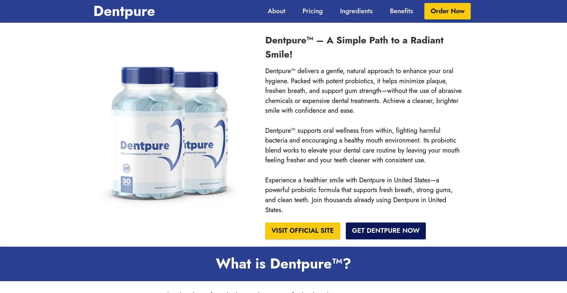Shop-dentpure.us Screenshot