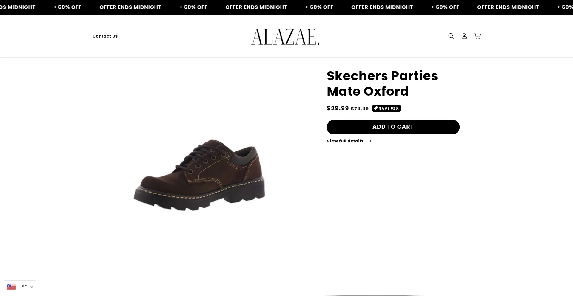 Website screenshot of Shopalazae.com