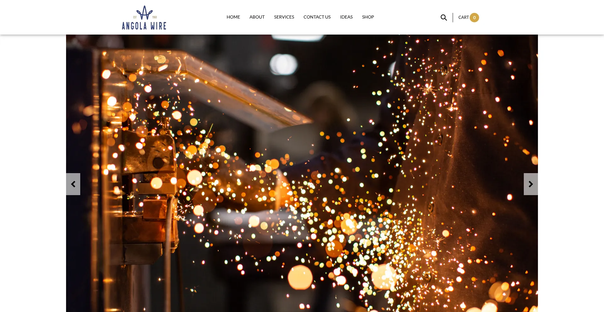 Website screenshot of Shopangolawire.com