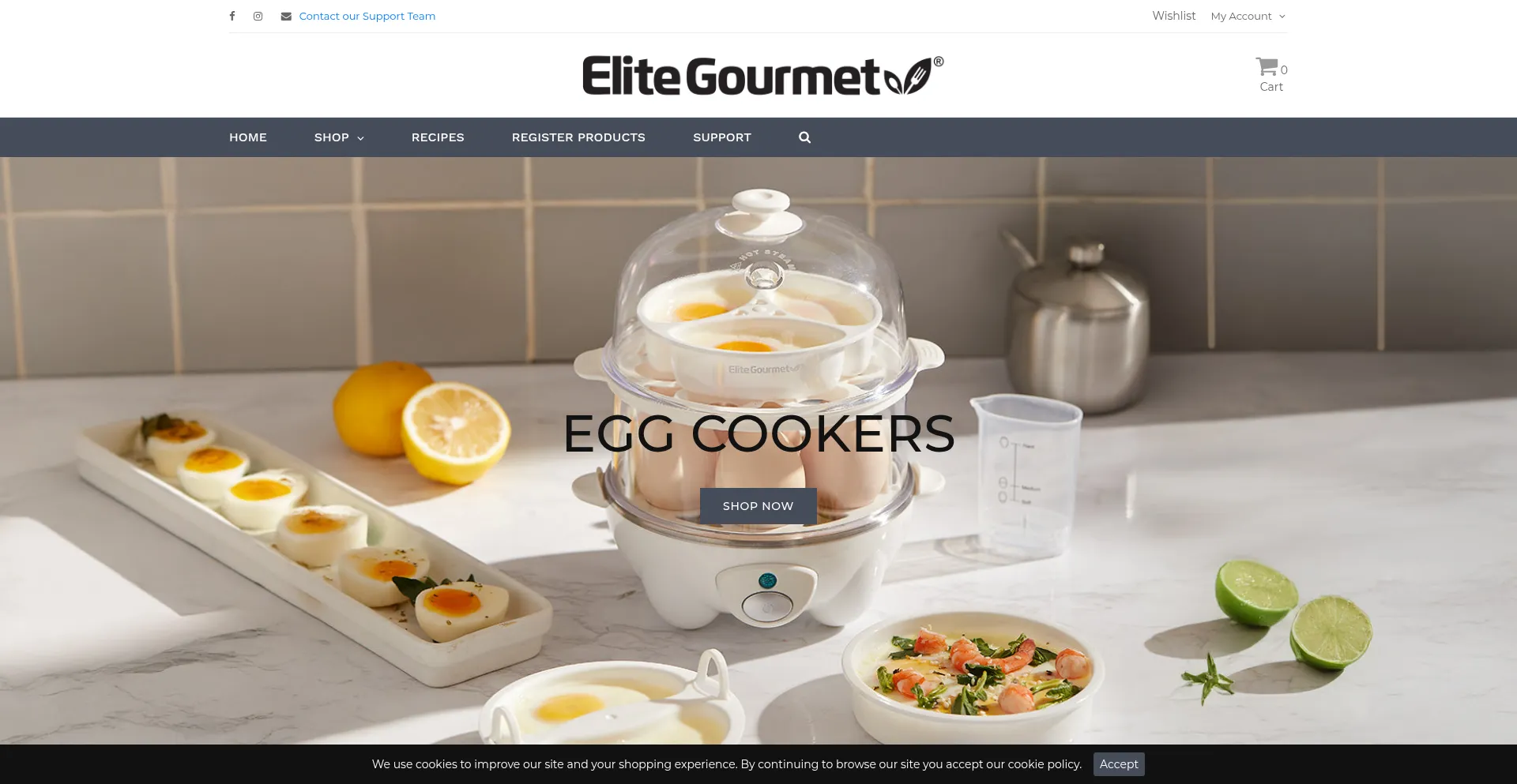 Website screenshot of Shopelitegourmet.shop