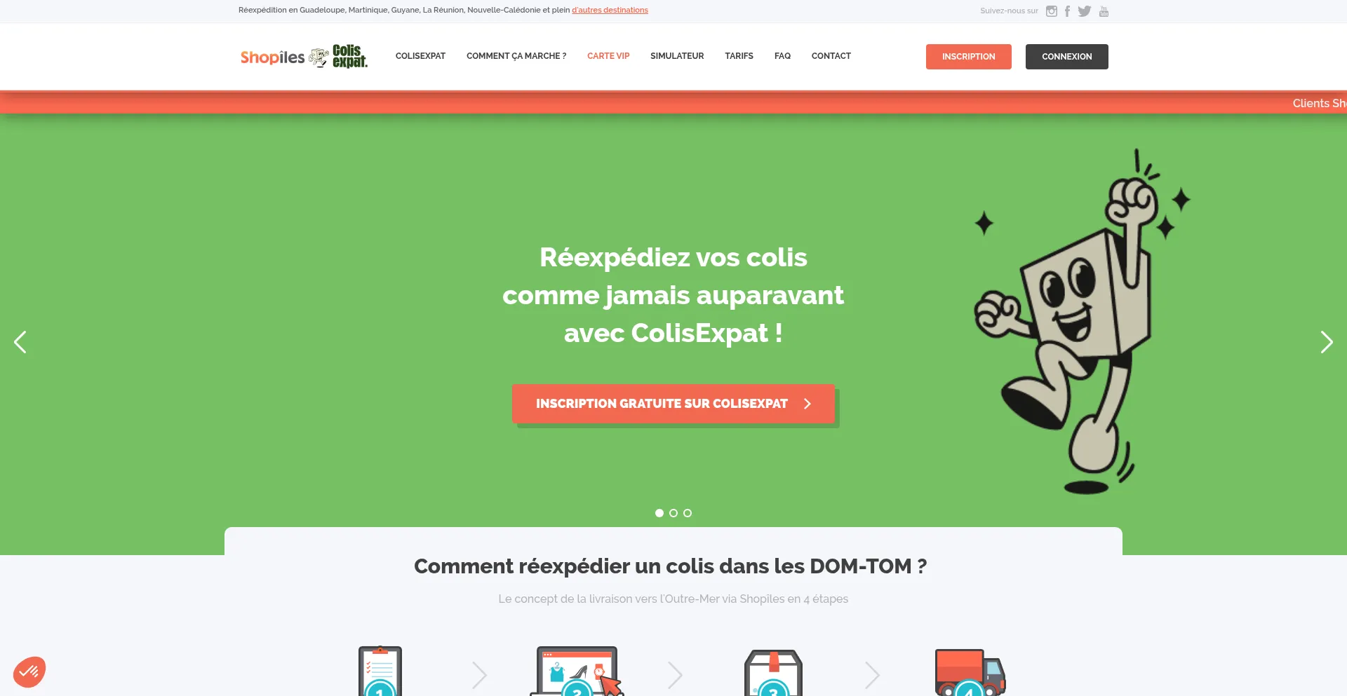 Website screenshot of Shopiles.fr