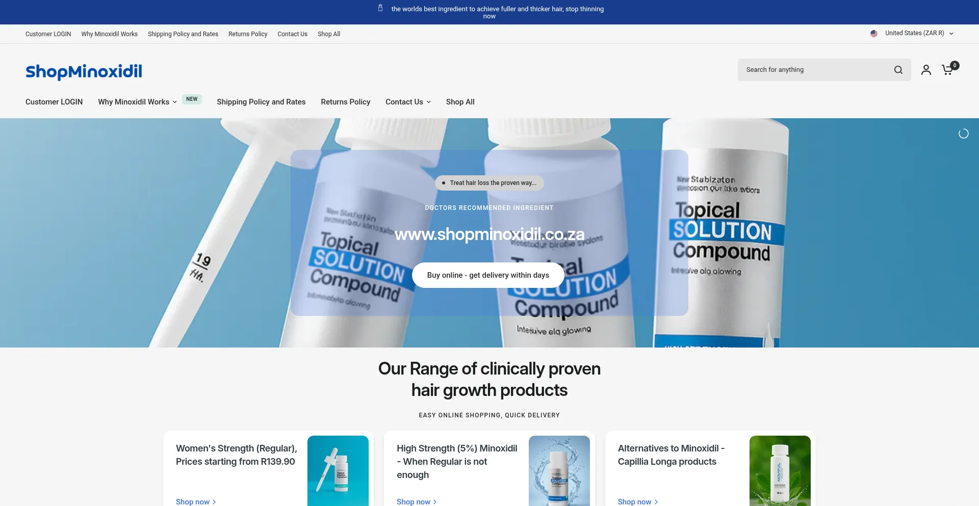 Shopminoxidil.co.za é Seguro e Confiável?
