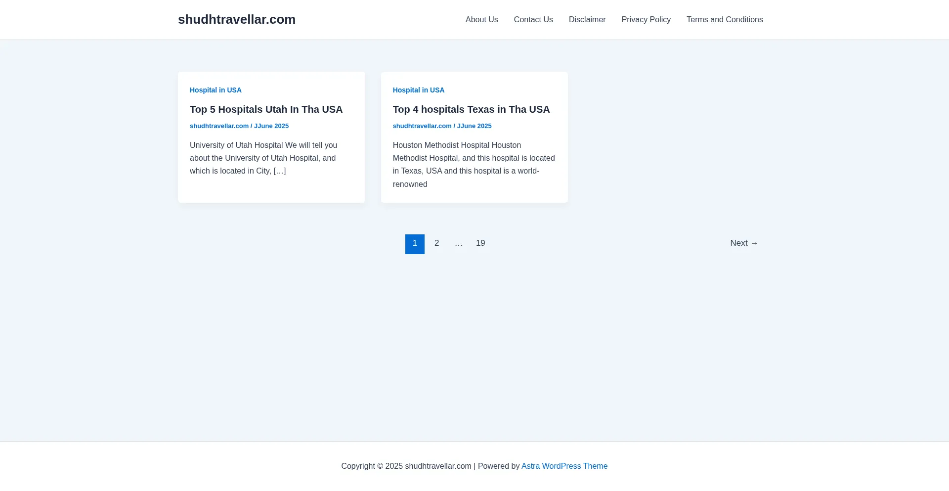 Website screenshot of Shudhtravellar.com