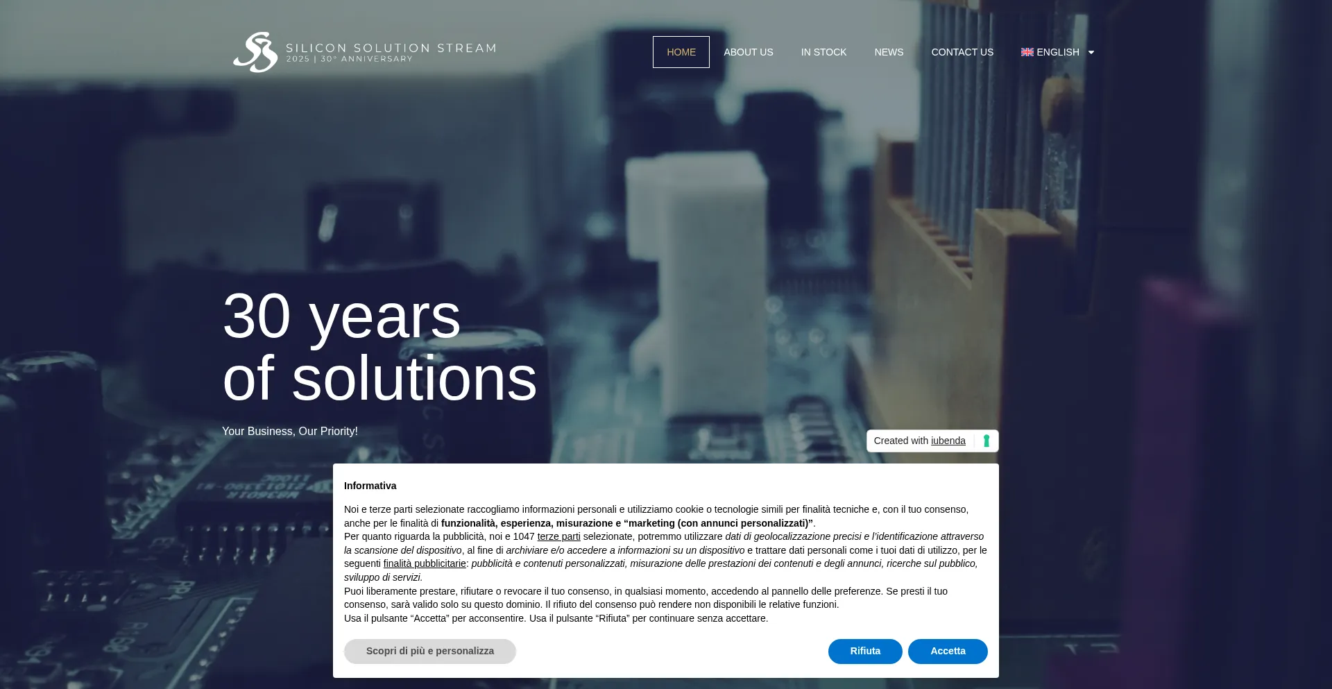 Website screenshot of Siliconsolutionstream.it