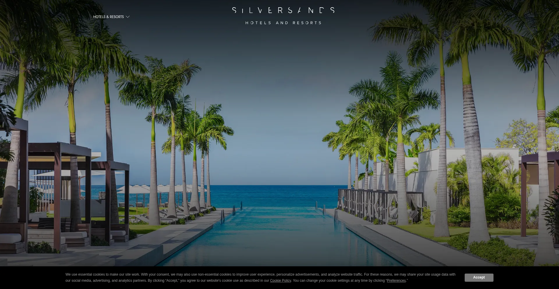 Website screenshot of Silversandscollection.com