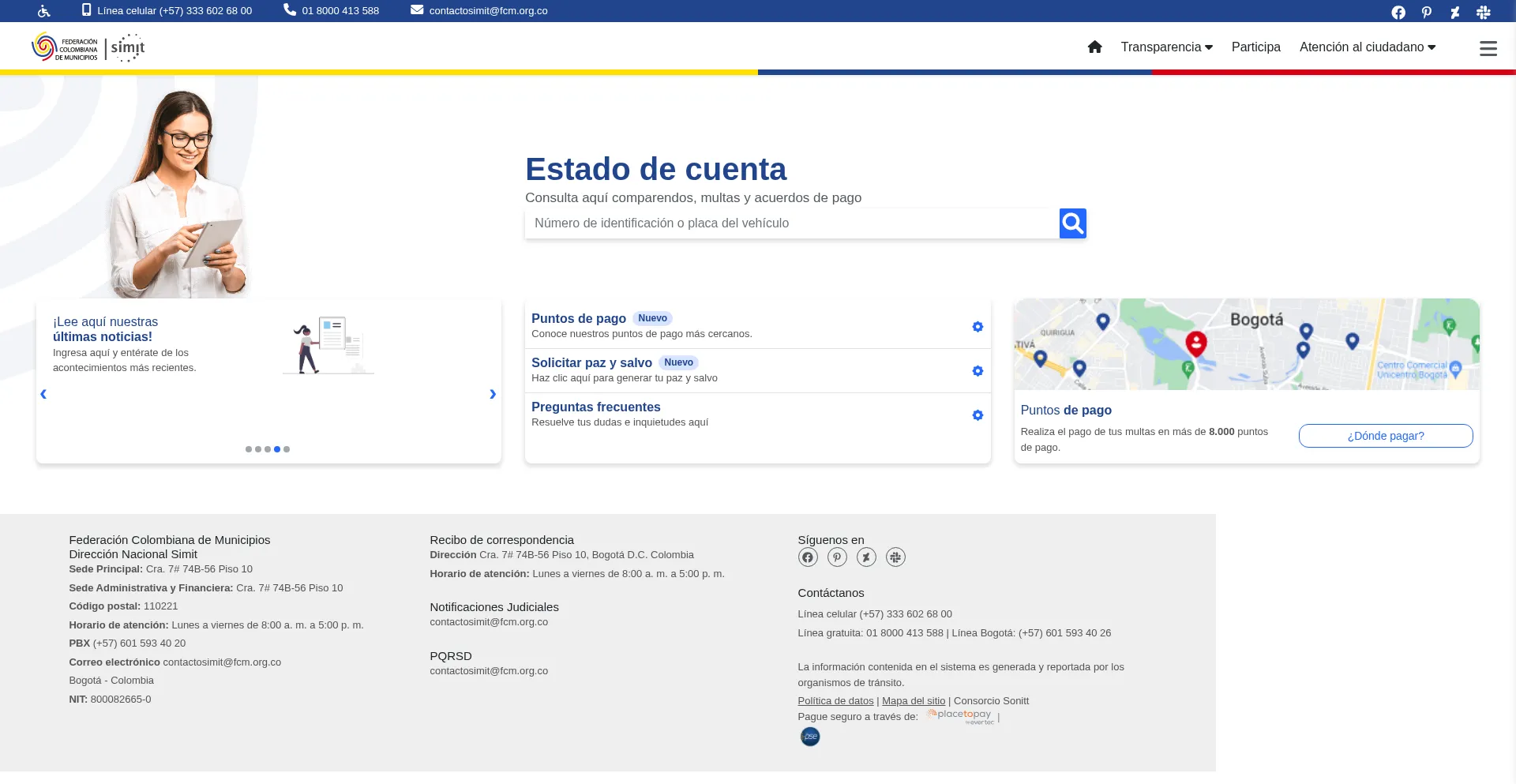 Website screenshot of Simitfmcvirtual.com