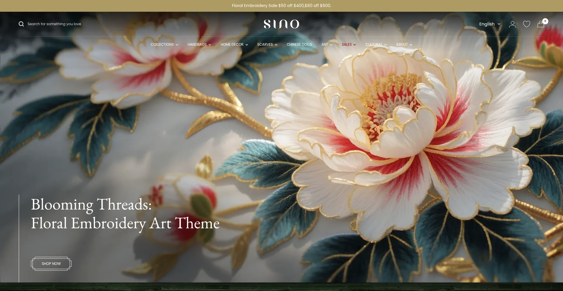 Website screenshot of Sinocultural.com