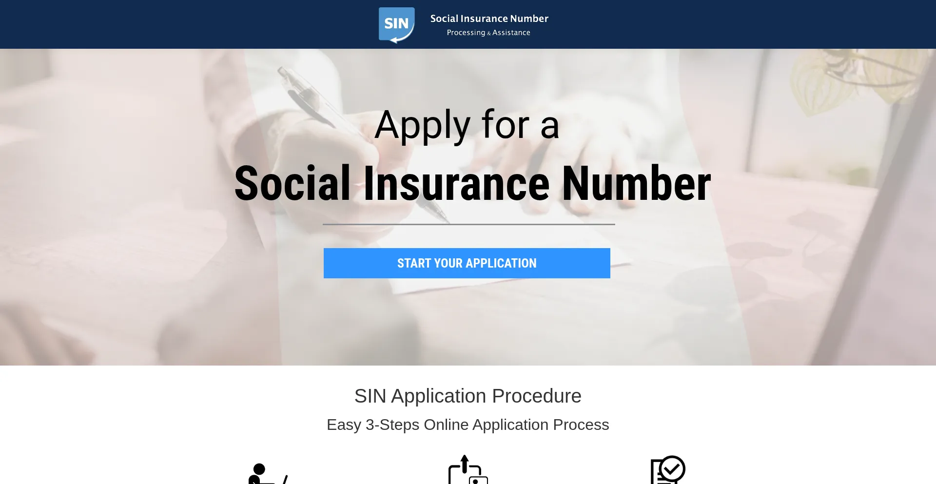 Website screenshot of Sinservices-ca.org