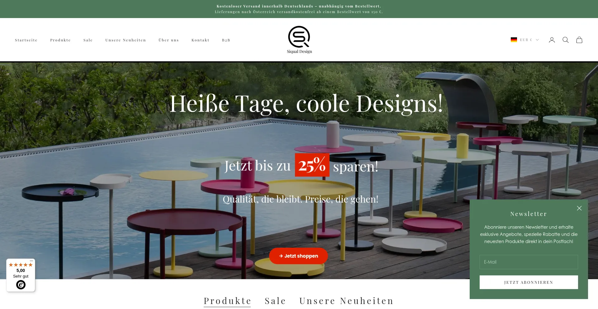 Website screenshot of Siqual-design.com